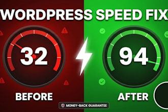 optimize your wordpress site speed, money back if no improvement