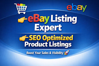 be your ebay listing expert and virtual assistant