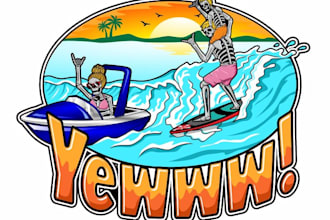 design modern surfing logo with one day delivery