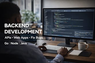build or fix backend systems, apis, and web applications go, java, node