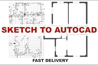convert your sketch or pdf to autocad