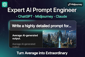 write expert custom ai prompts for chatgpt midjourney claude