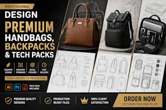 design premium handbags, backpacks and tech packs
