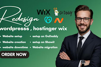 redesign german one page io website jimdo duda  ionos, godaddy, hostinger odoo