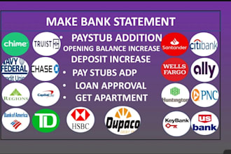 bank statement of any us ,uk bank pdf to editable format