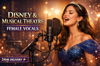 sing female vocals, musical theatre, disney, classical and cinematic song