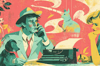 make vintage retro poster illustration