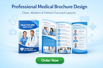 design premium medical brochures for clinics, doctors, healthcare brands
