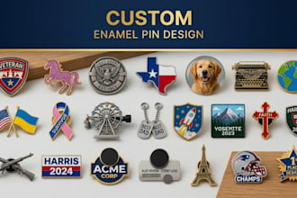 custom enamel pins or lapel pin design with pantone color