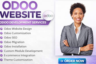 design odoo website, ecommerce, landing page and customization SEO modules