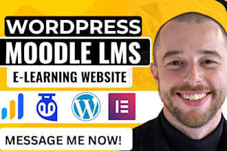 develop moodle elearning website, wordpress lms online course, moodle migration