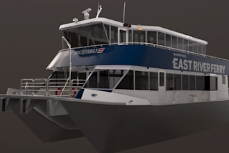 create luxury yacht 3d model,wide body,marine model,watercraft,rendering,cad mod