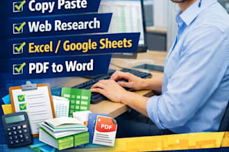 do data entry and admin tasks