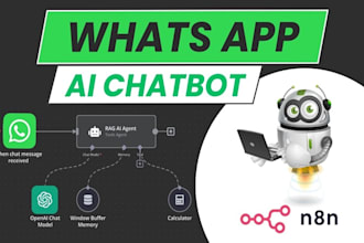 n8n automation n8n ai agent n8n workflow n8n whatsapp chatbot API integration