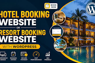 create hotel booking website, resort booking website with wordpress