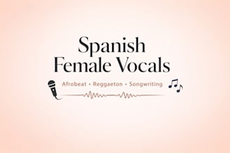 sing and write spanish song female vocals afrobeat reggaeton