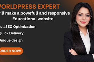 create professional , unique, educational websites for you