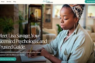 design therapy or counseling website for coaches and mental health professionals