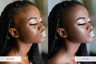 professional photo retouching, skin beautifying will be done