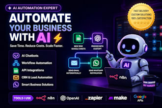 build ai automation workflows using n8n, chatgpt, and apis