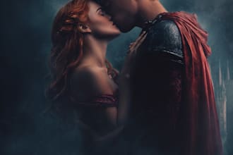 design erotic fantasy romance book cover for kdp