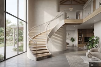 create photorealistic 3d staircase design, modelling, 3d architectural renders