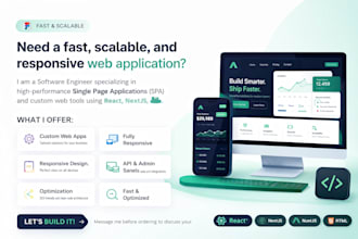 build a custom web application or single page application
