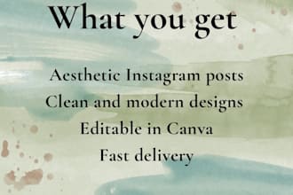 create aesthetic instagram posts in canva