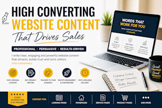write high converting website content and sales copy