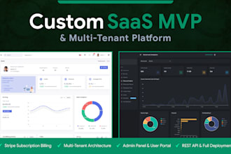 build a custom saas mvp or multi tenant saas platform in laravel
