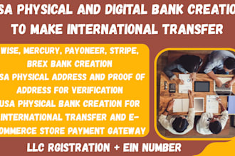 usa bank creation for llc owner, setup wise, mercury stripe USA proof of address