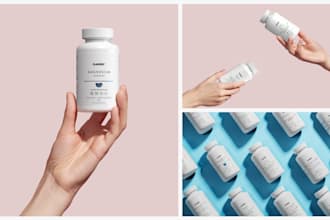 design food supplement label and packaging