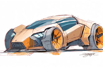 draw car concept as you ideas