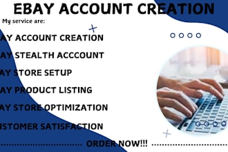 ebay seller account creation for all country, ebay store setup ebay listing