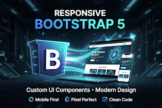 build a responsive landing page using HTML CSS bootstrap