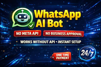 build ai chatbot for whatsapp without any API or approval