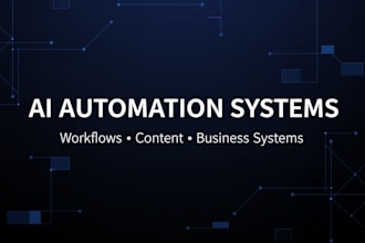 create ai automation systems, workflows and content solutions