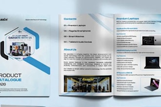 design a professional company profile and furniture catalog or product catalog