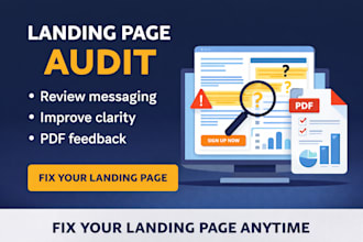audit your landing page and suggest improvements