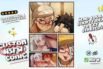 custom nsfw comic page art graphic novel sfw comic cover strip nsfw character