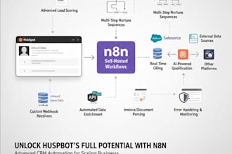 build n8n and hubspot CRM automation workflows