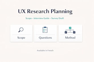 create your UX research plan interview guide and survey