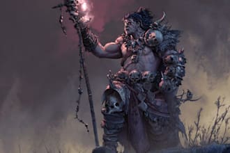 draw a horror and fantasy horror character art