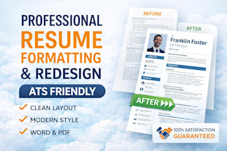 create a professional CV, resume redesign