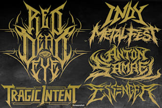 design metalcore logo with best detail
