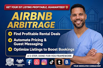 find profitable airbnb arbitrage property any where in USA for airbnb arbitrage