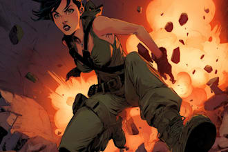 comic book illustration with comic book illustrator