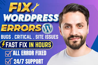 fix wordpress issues, fix wordpress errors, bugs, fix wordpress website