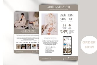 redesign, update, your ugc media kit and influencer rate card