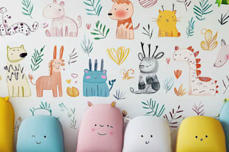 do doodle, mural, wall art for home, office and restaurant